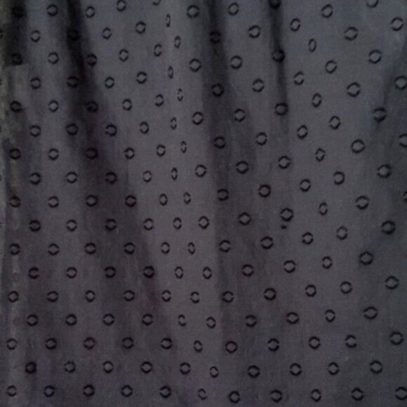 ANNE KLEIN Sleeveless Blouse Bottom Tie Semisheer Navy Blue Sz S - Picture 13 of 13